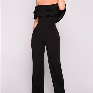 NWT Off the Shoulder Black Jumpsuit Fashion Nova